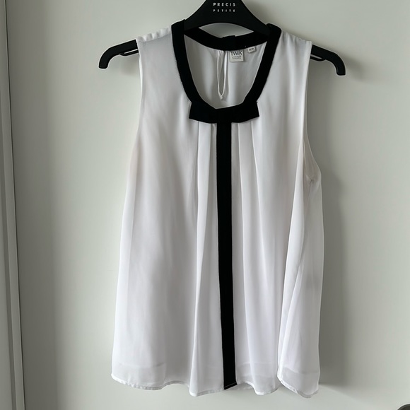 Twik/Simons Black & White Blouse with beautiful bow detailing - Picture 1 of 5